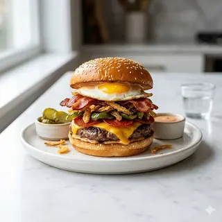 Pepperoni Pickle Burger