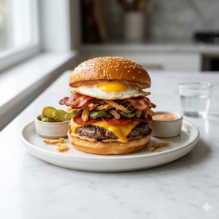 Pepperoni Pickle Burger