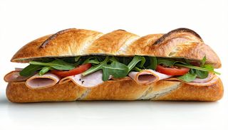 39. Panino con salsiccia di maiale, rucola e scamorza