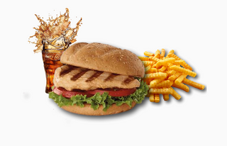 Grilled chicken sandwich meal