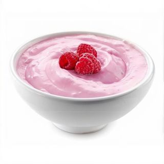 Yogurt y frambuesa porción helada