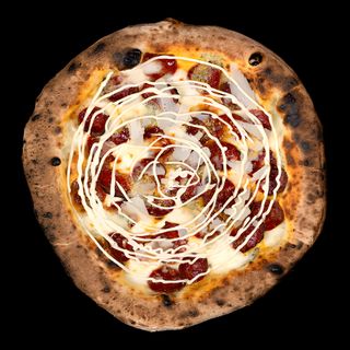 Пица пеперони с горгонзола и фондю от Grana Padano D.O.P (600гр)