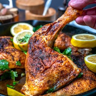 Lemon & Herb Fried Chicken With Fries / Rice