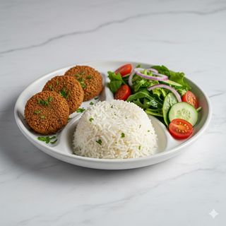 Falafel, Arroz Y Ensalada
