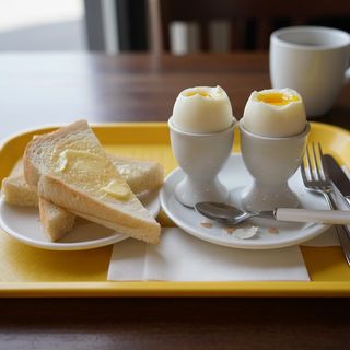Egg on toast breakfast