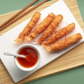 Креветки панко з кисло-солодким соусом