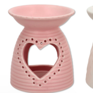 Kominek ceramiczny różowy + olejek + tealight gratis 