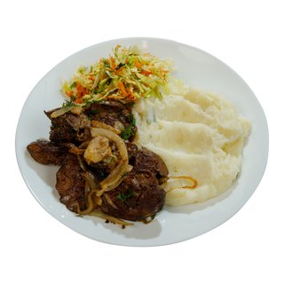 Ficăței de Pui la Grătar, Piure de Cartofi și Salată