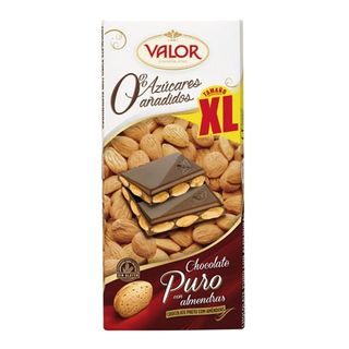 Chocolate Puro Almendras Xl Stevia Valor sin Gluten 180 Gr.
