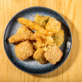 Tempura De Verduras Con Langostinos Tempura