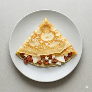 Crep con queso y chorizo