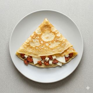 Crep con queso y chorizo