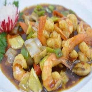 22 - Gambas en salsa guindillas