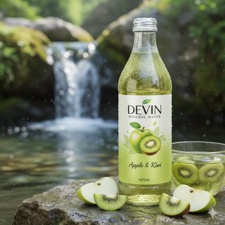 Минерална вода Девин с вкус на ябълка и киви