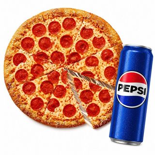 Pizza Pepperoni Borde De Queso + lata gratis!!