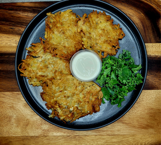 Placki ziemniaczane 3 szt ze śmietaną