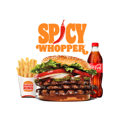 Menú Spicy Whopper® (3 carnes) Grande