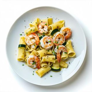 Paccheri gamberi e zucchine