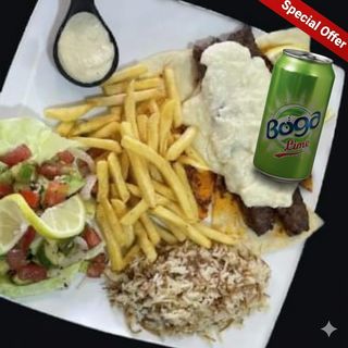 Kebab ezmerli + Boga