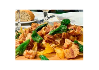 Torrezno iberico con maiz