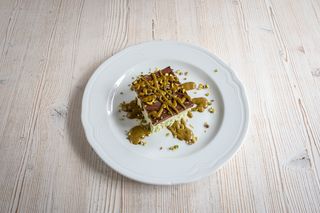 Tiramisù al Pistacchio (senza uova e senza zucchero, con Miele)