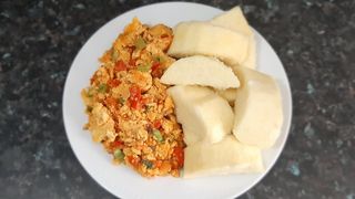 Yam With Egg Sauce