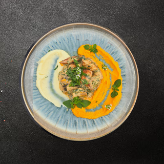 ქათმის ციურიხ არტი ბატატის და კარტოფილის კრემ პიურეთი/Chicken Zurich Art