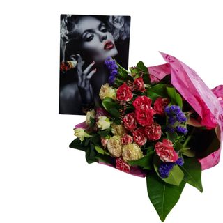 Pachet aniversar cu minirosa si tablou