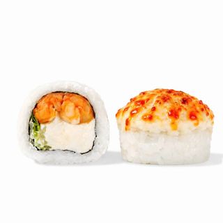 Рол запечений зі смаженою креветкою (8 шт)