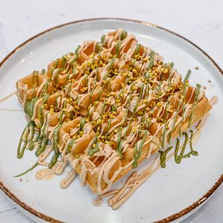 Classic waffle Pistachio white