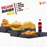Burger Meal Deluxe With Soft Drink