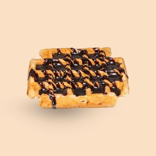 Gofre con sirope de chocolate
