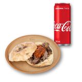 Somun sač junetina + coca-cola 0,33