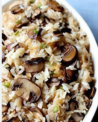 Arroz com cogumelos