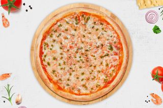 Піца з креветками з сирним бортиком (30см/495г)