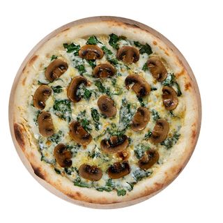 Шпинат и грибочки