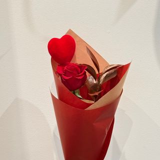 Rosa Roja 1 Tallo y Corazón