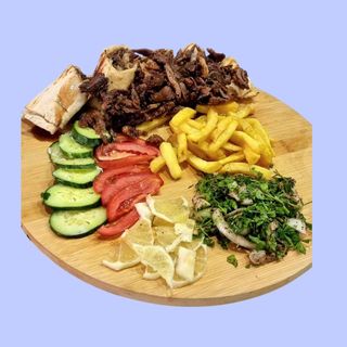 Shaorma de vită  la farfurie