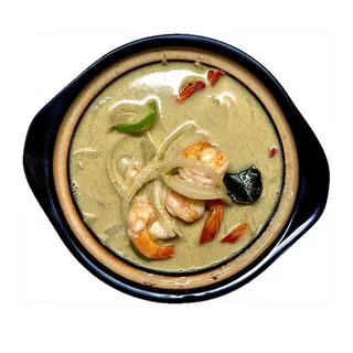 55. Langostinos Al Curry Verde