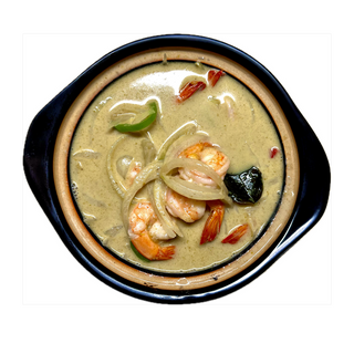 55. Langostinos Al Curry Verde