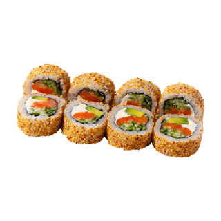 Kalifornia w sezamie z łososiem