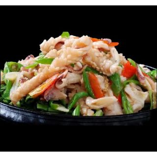 Plato Premium Sepia Salteadas Con Verduras