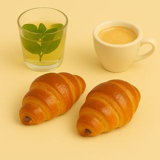 2 pain Au chocolat+ boisson chaud 