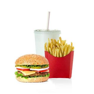 Combo- Cheese Burger + Large Shake + Fries