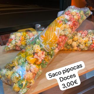 Saco pequeno pipocas 