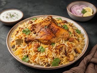 Chicken roast biryani