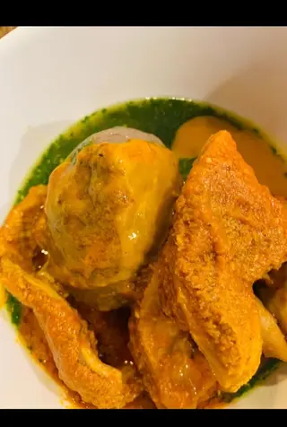 Abula ( 3 Wraps of Amala, 4 Beef & Ewedu )