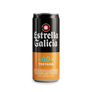 Estrella Galicia 00 tostada lata