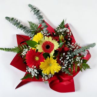 Bouquet Explosão de Cores "9 Gérberas"