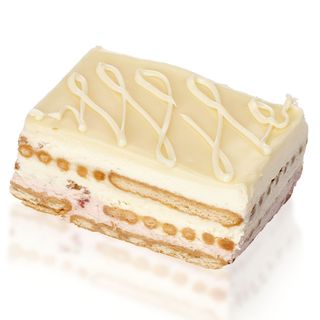 Portie tort Crema de Zmeura si ciocolata alba belgiana - 145g.